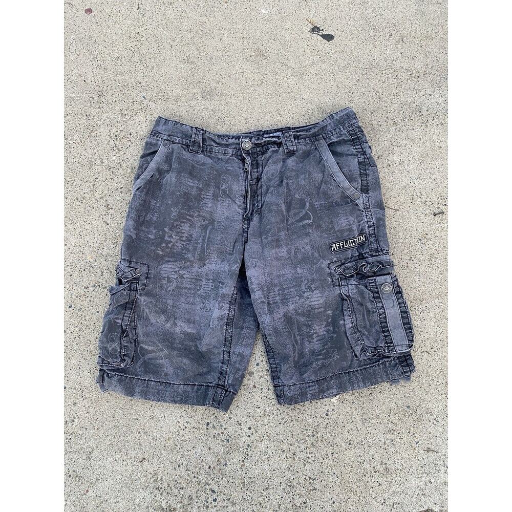 Affliction Cargo Shorts Size 38 Baggy